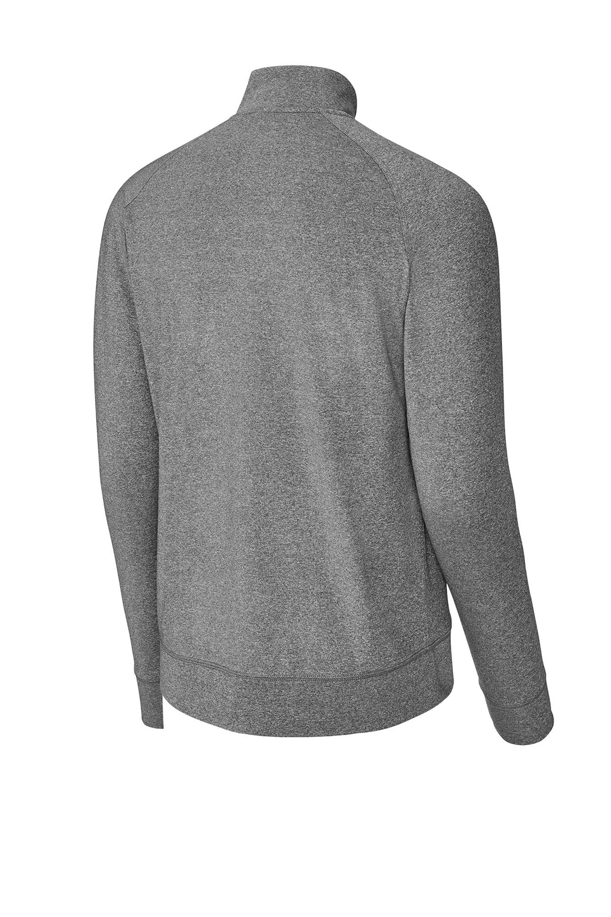 Sport-Tek® Men's Sport-Wick® Stretch Full-Zip Cadet Jacket - Charcoal Grey Heather