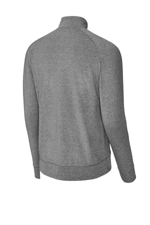 Sport-Tek® Men's Sport-Wick® Stretch Full-Zip Cadet Jacket - Charcoal Grey Heather