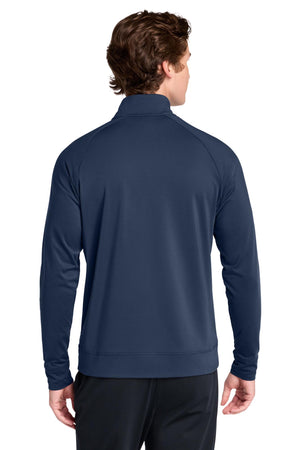 Sport-Tek® Men's Sport-Wick® Stretch Full-Zip Cadet Jacket - True Navy