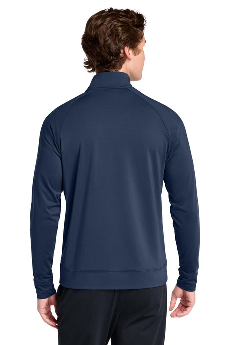 Sport-Tek® Men's Sport-Wick® Stretch Full-Zip Cadet Jacket - True Navy