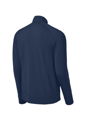 Sport-Tek® Men's Sport-Wick® Stretch Full-Zip Cadet Jacket - True Navy