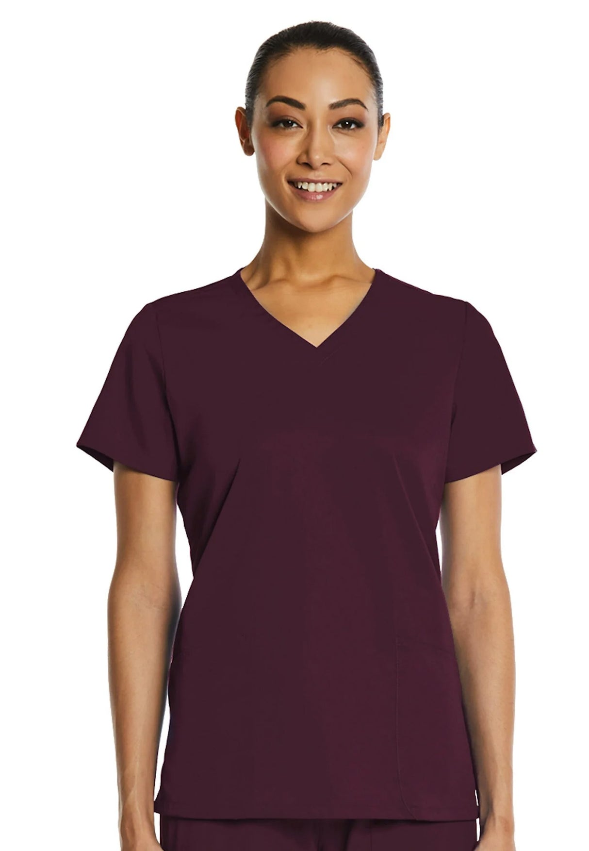 Elements Originals Women's Basic 2-Pocket V-Neck Scrub Top