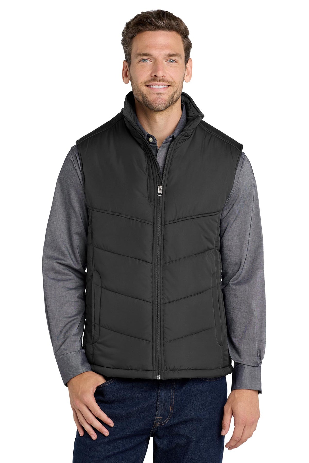 Port Authority® Puffy Vest - Black/Black