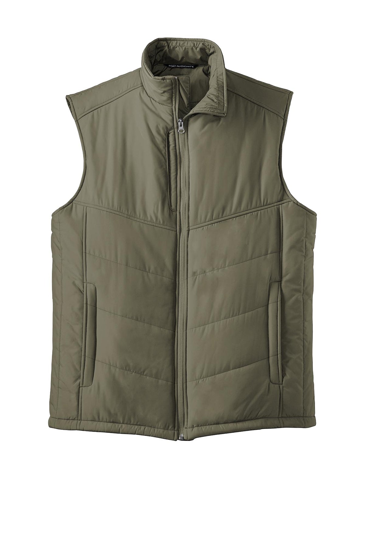 Port Authority® Puffy Vest - Olive/Cayenne