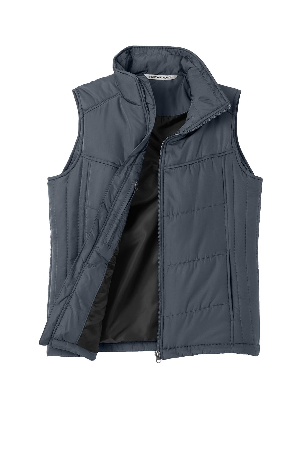 Port Authority® Women's Puffy Vest - Dark Slate/Black