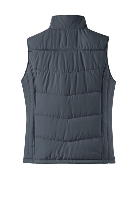Port Authority® Women's Puffy Vest - Dark Slate/Black