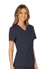 Cherokee Workwear Women's 3-Pocket Mock Wrap Top