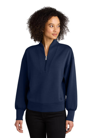 OGIO® Women’s Transcend 1/4-Zip - River Blue Navy
