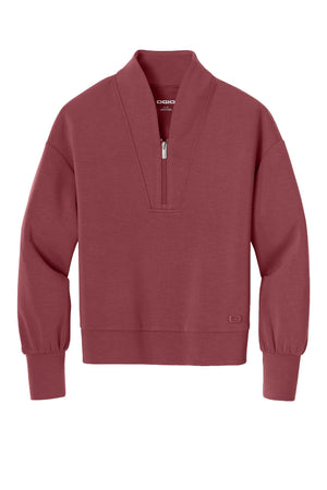 OGIO® Women’s Transcend 1/4-Zip - Soft Ruby
