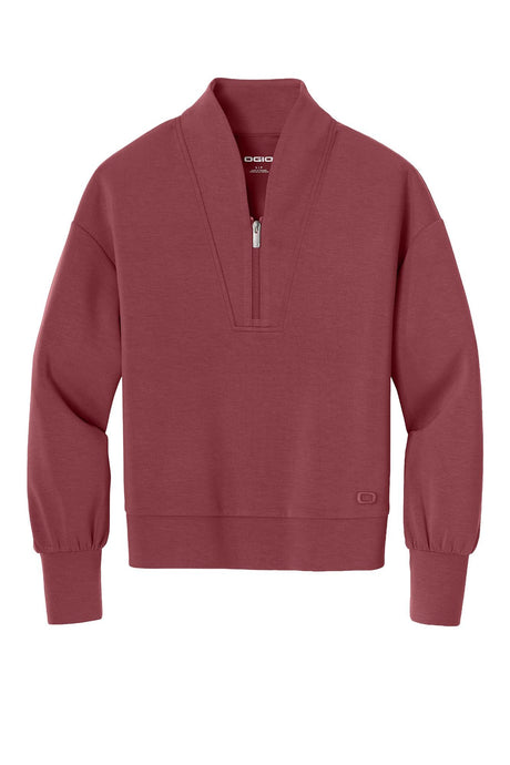 OGIO® Women’s Transcend 1/4-Zip - Soft Ruby
