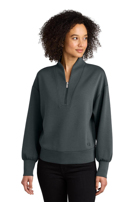 OGIO® Women’s Transcend 1/4-Zip - Tarmac Grey