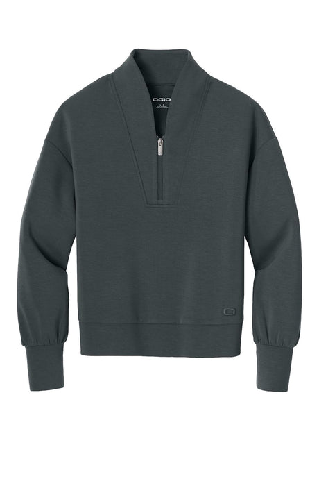 OGIO® Women’s Transcend 1/4-Zip - Tarmac Grey