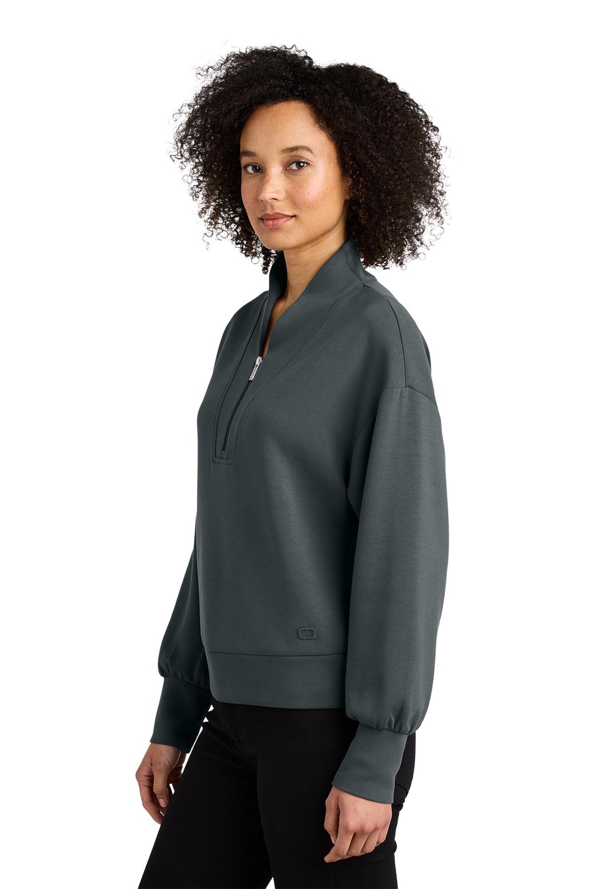 OGIO® Women’s Transcend 1/4-Zip - Tarmac Grey