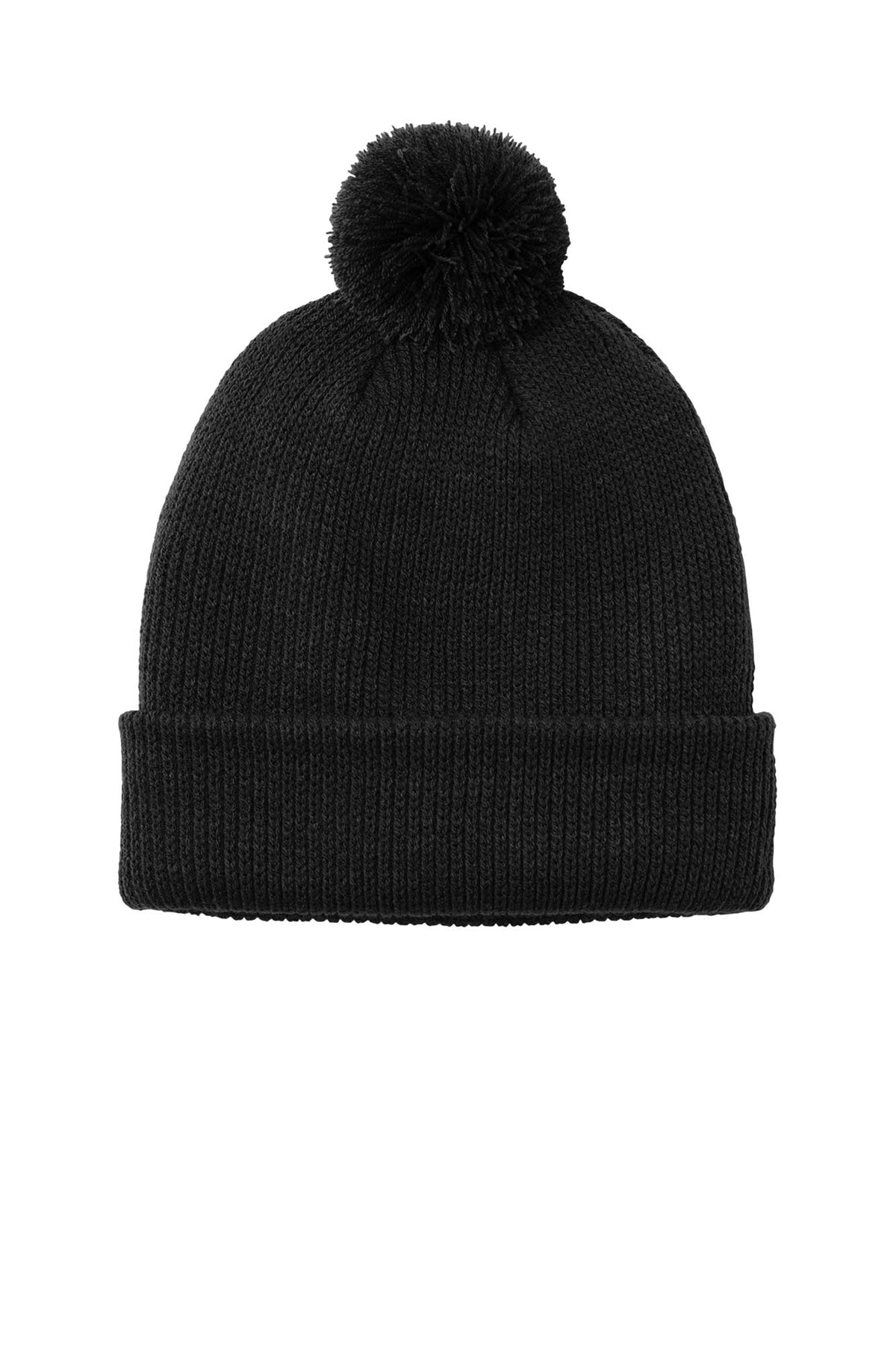 Port Authority® Cozy Pom Beanie - Deep Black