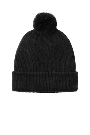 Port Authority® Cozy Pom Beanie - Deep Black