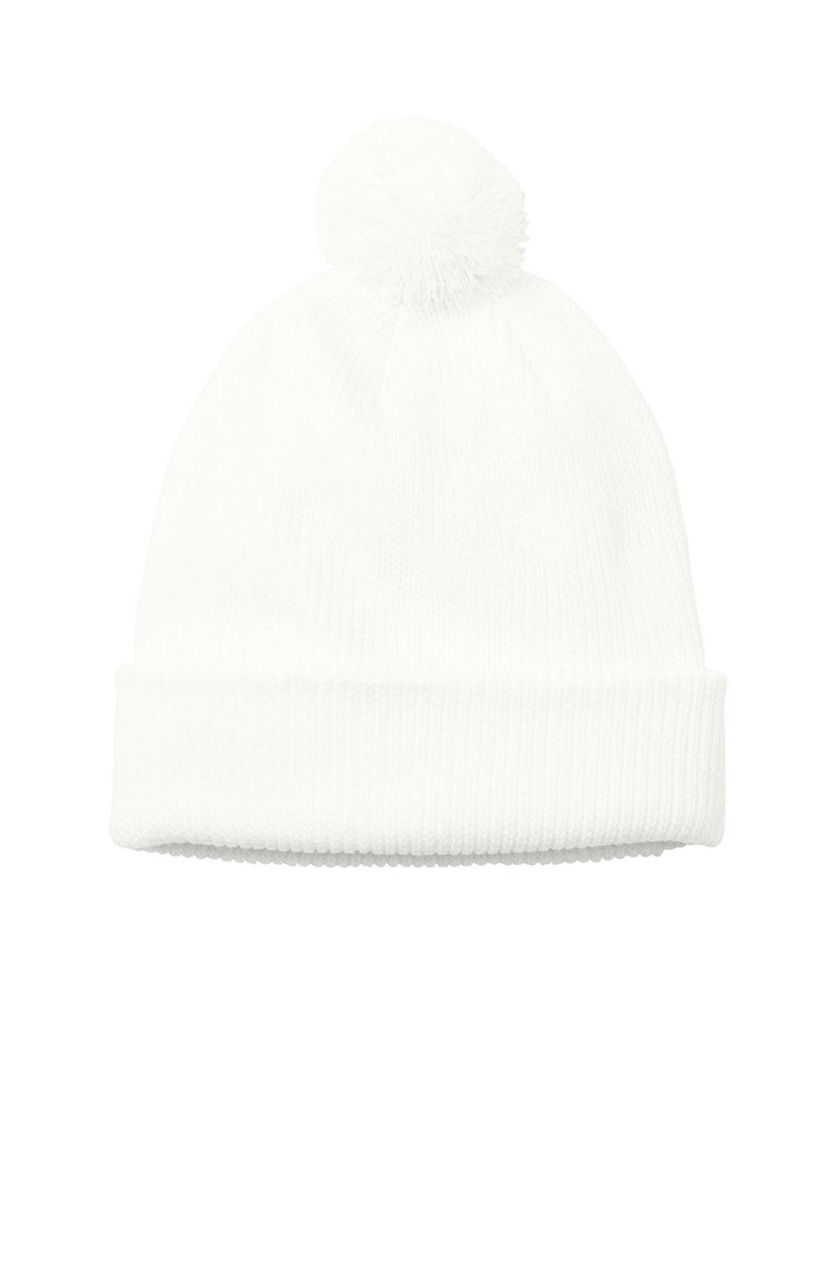 Port Authority® Cozy Pom Beanie - Marshmallow