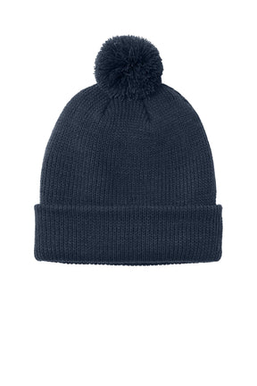 Port Authority® Cozy Pom Beanie - River Blue Navy