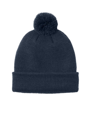 Port Authority® Cozy Pom Beanie - River Blue Navy