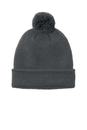 Port Authority® Cozy Pom Beanie - Storm Grey