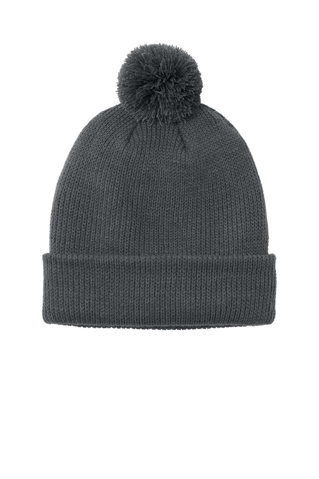 Port Authority® Cozy Pom Beanie - Storm Grey