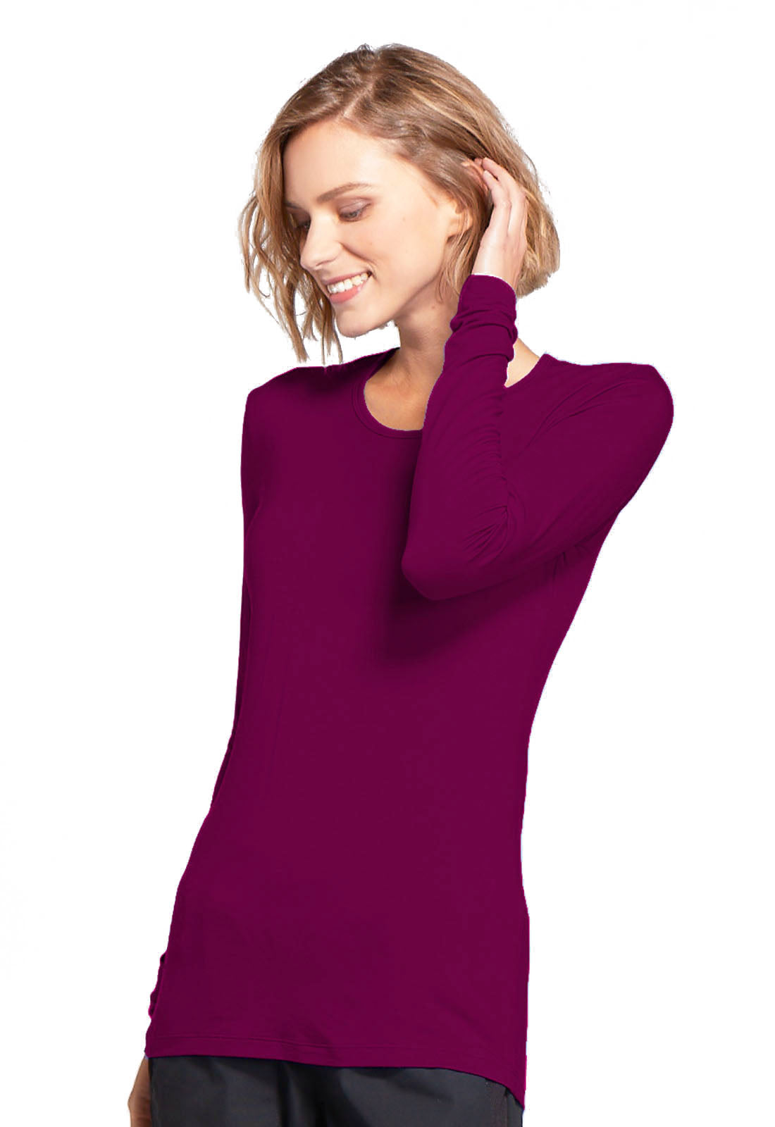 Cherokee Workwear Originals Women's Long Sleeve Underscrub Knit Tee