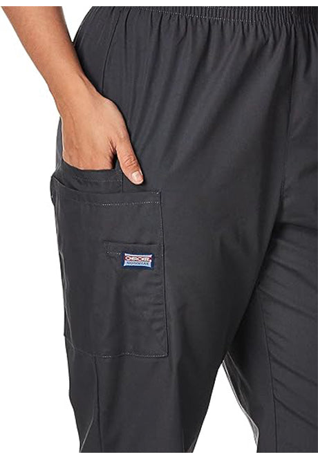 Cherokee Workwear Originals Women's Natural Rise 4-Pocket Tall Tapered Pull-On Cargo Pant