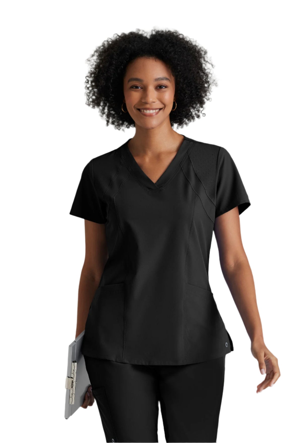 Barco One Women's Racer Top-4 Pocket V-Neck Breathable Top