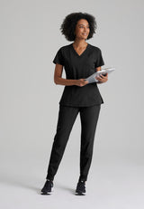 Barco One Women's Racer Top-4 Pocket V-Neck Breathable Top