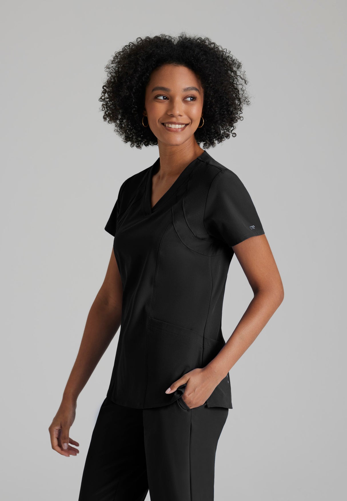 Barco One Women's Racer Top-4 Pocket V-Neck Breathable Top