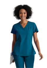 Barco One Women's Racer Top-4 Pocket V-Neck Breathable Top