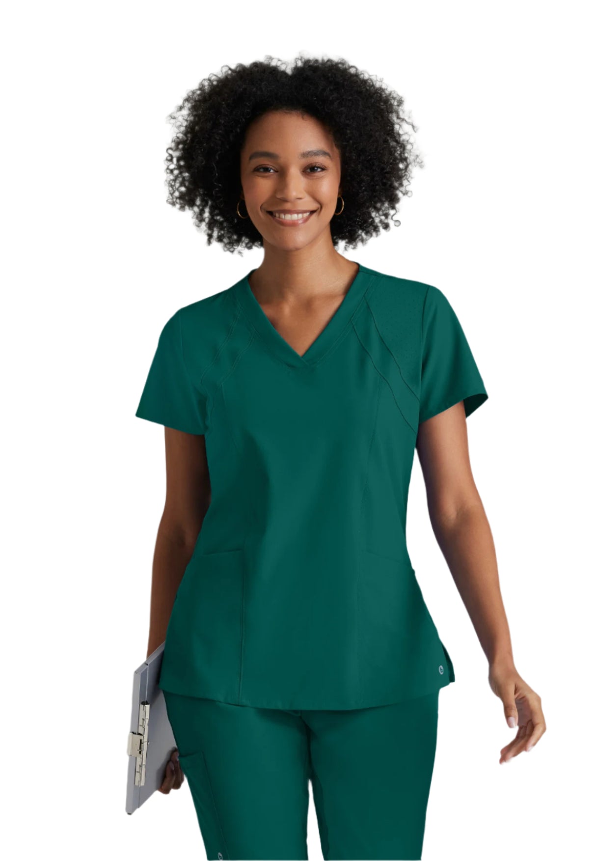 Barco One Women's Racer Top-4 Pocket V-Neck Breathable Top