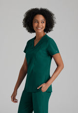 Barco One Women's Racer Top-4 Pocket V-Neck Breathable Top