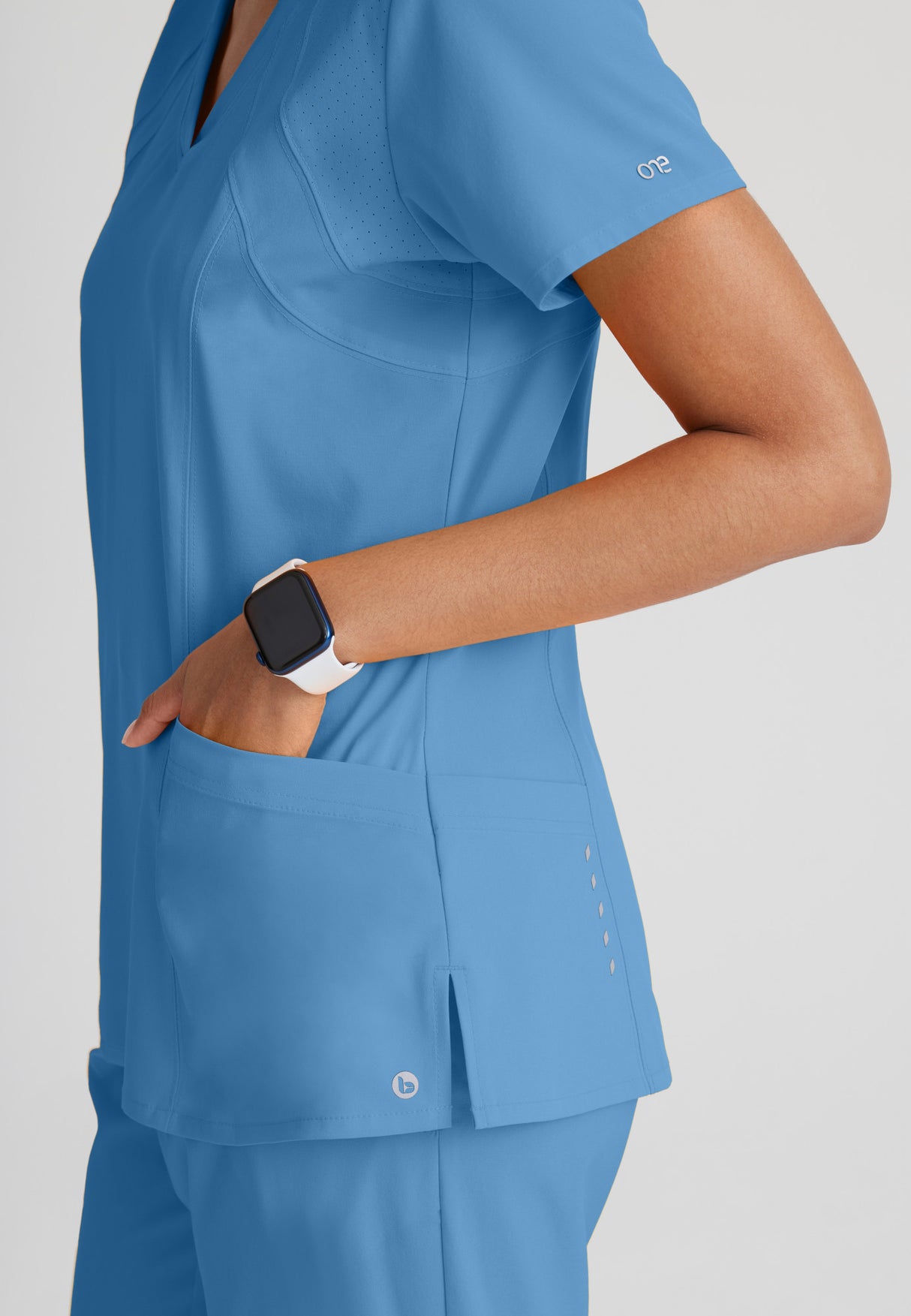 Barco One Women's Racer Top-4 Pocket V-Neck Breathable Top