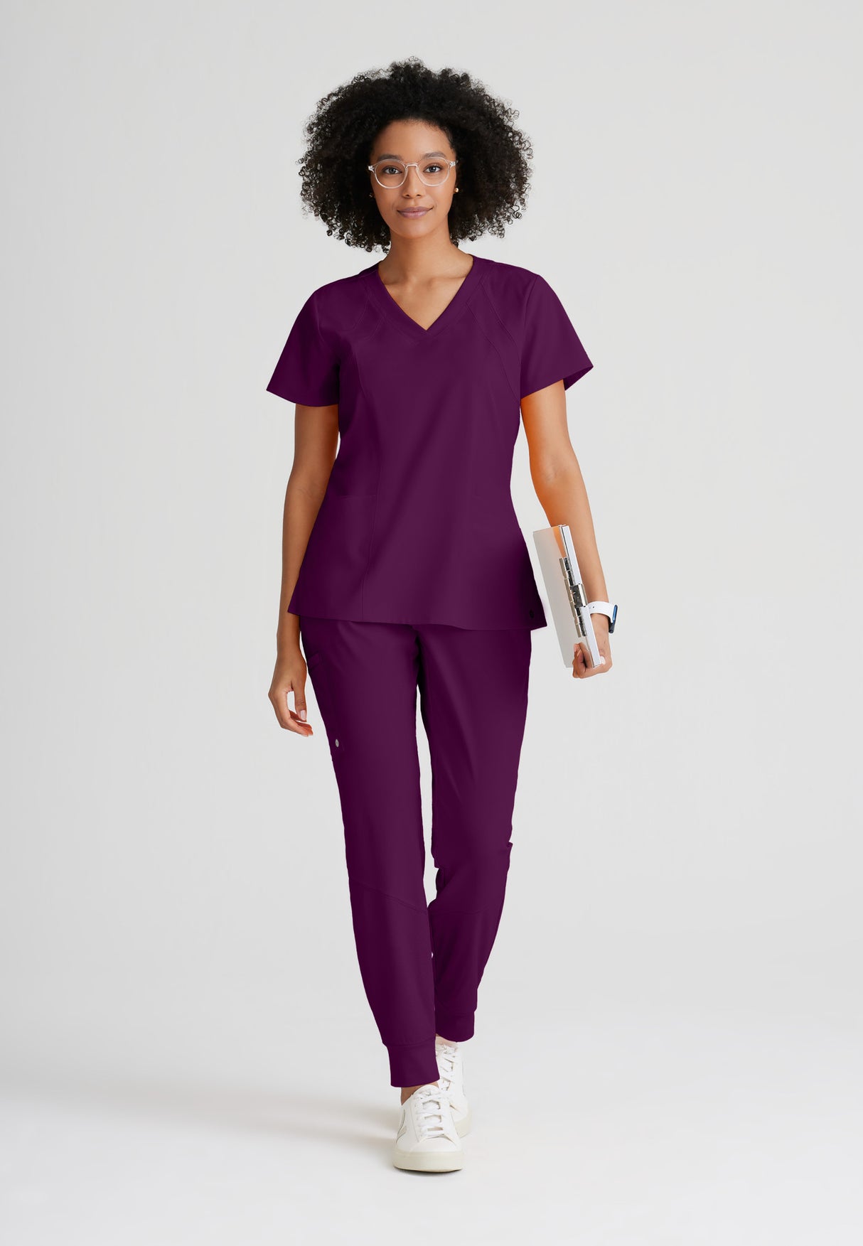 Barco One Women's Racer Top-4 Pocket V-Neck Breathable Top