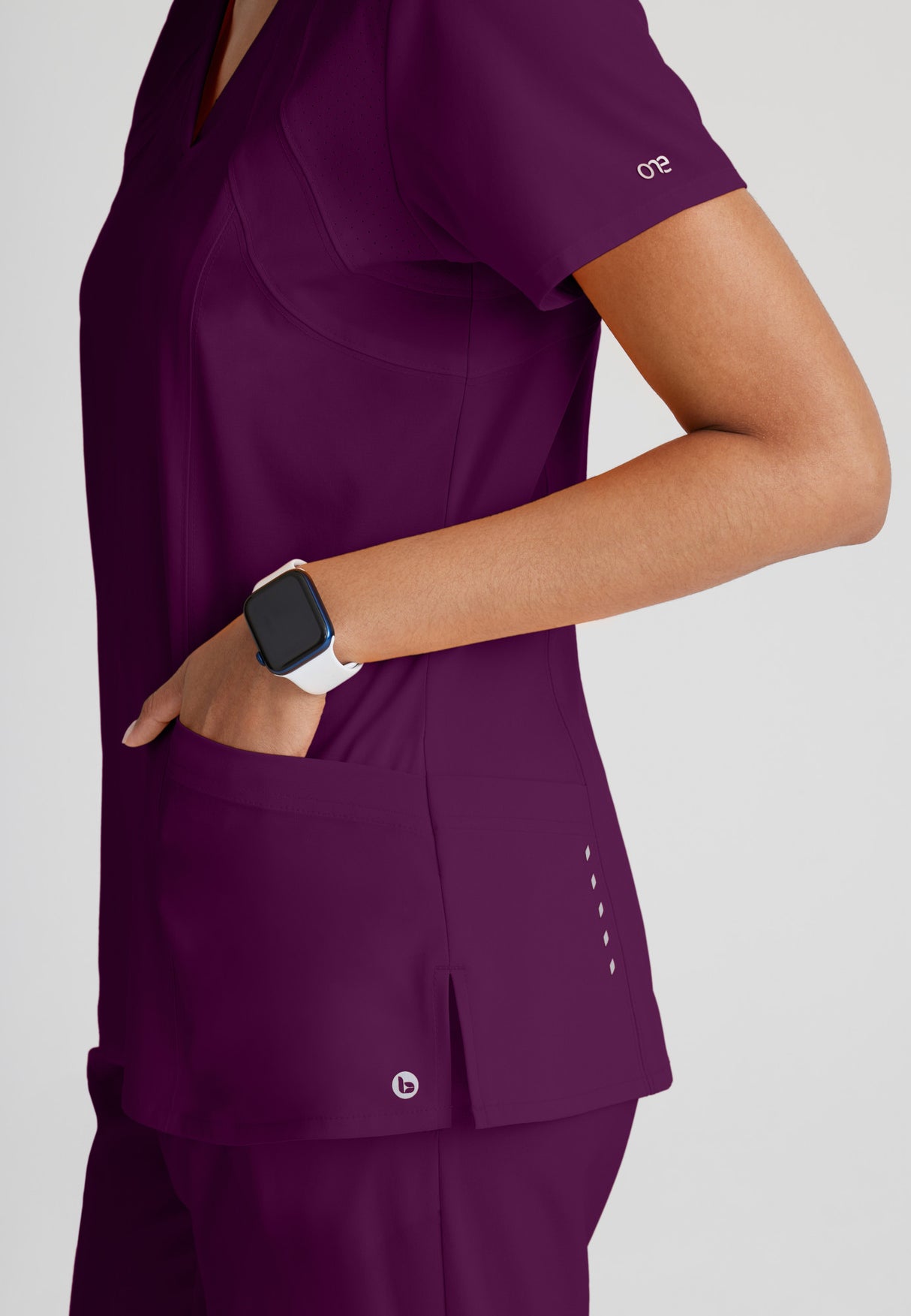 Barco One Women's Racer Top-4 Pocket V-Neck Breathable Top