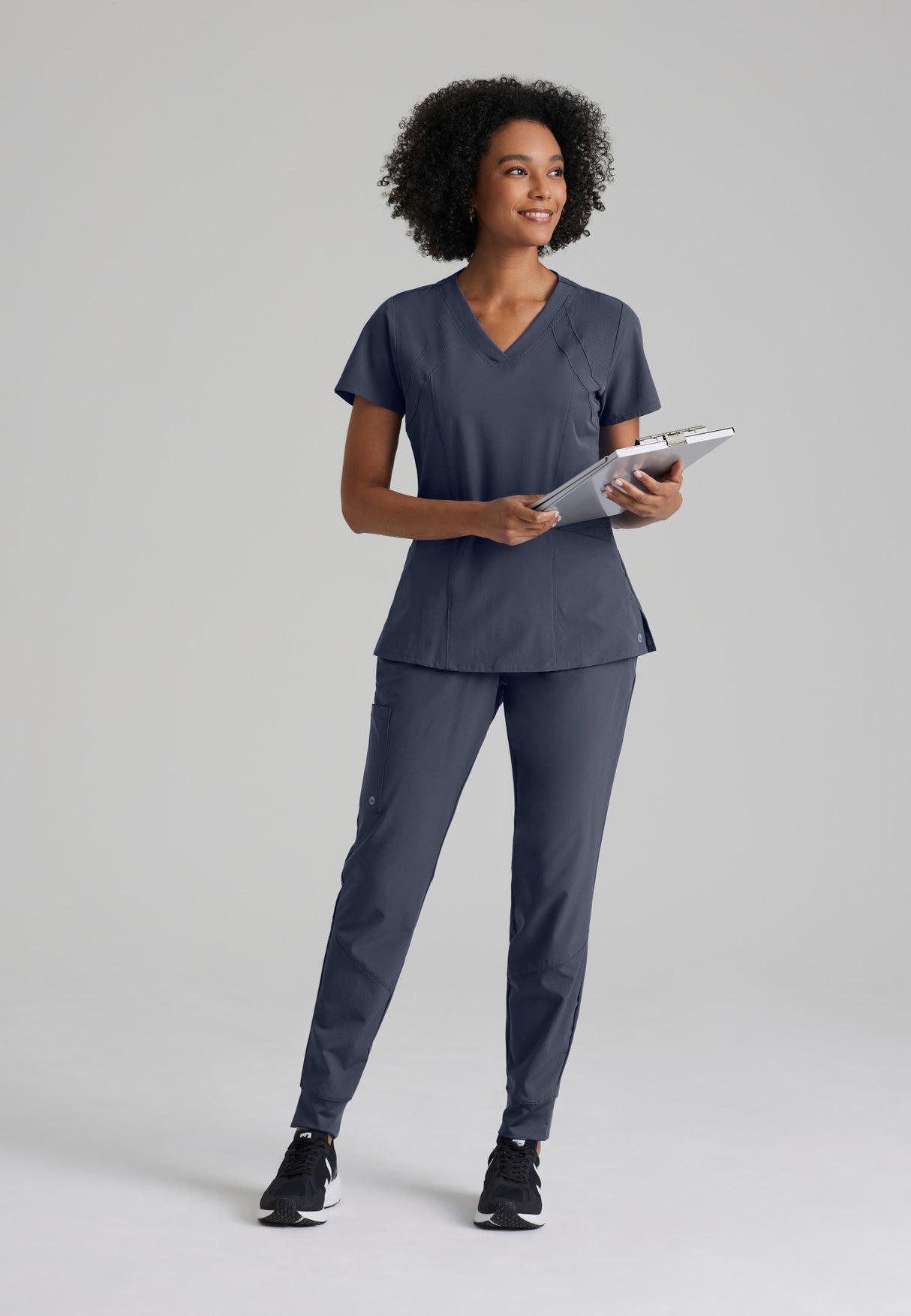 Barco One Women's Racer Top-4 Pocket V-Neck Breathable Top