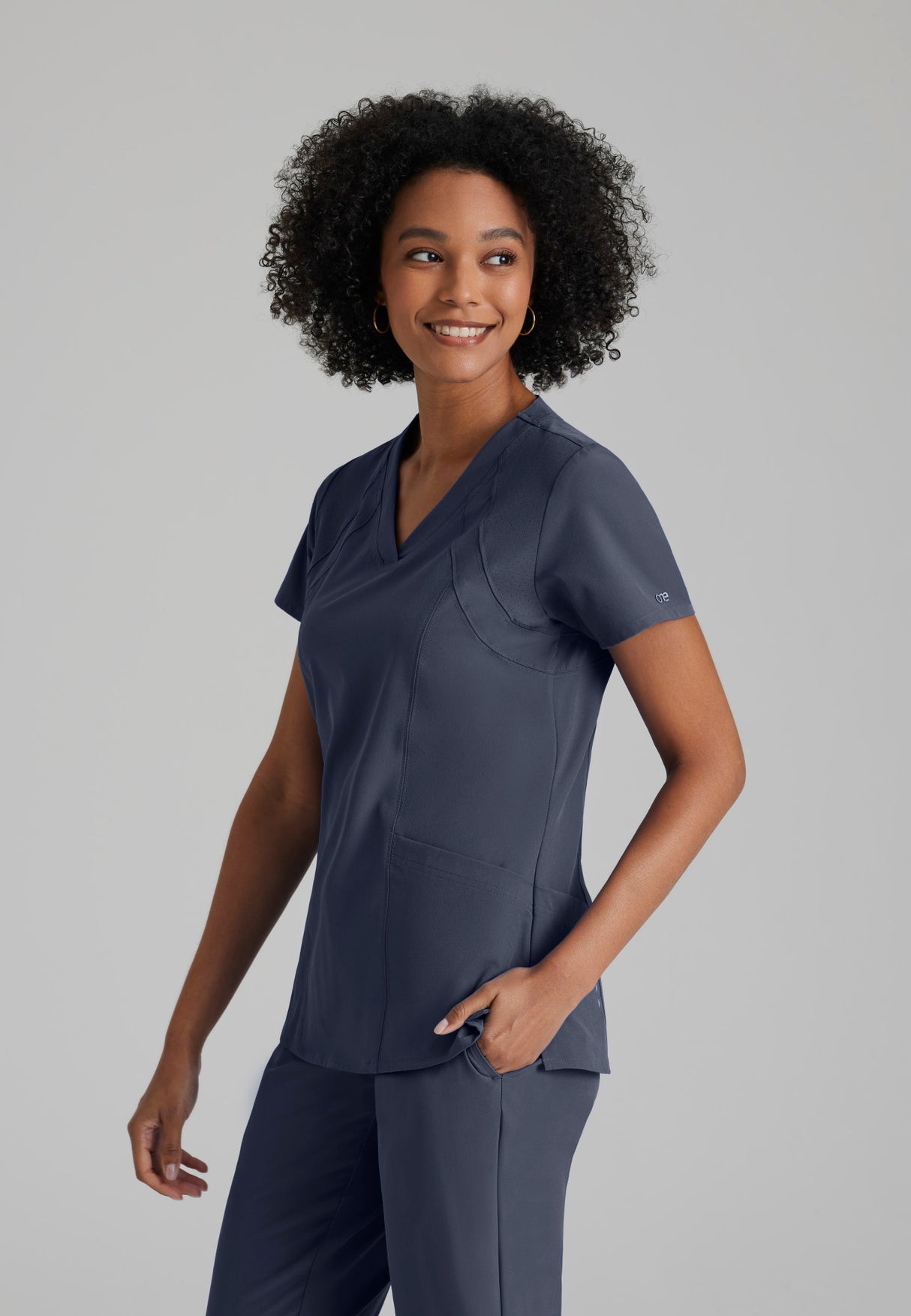 Barco One Women's Racer Top-4 Pocket V-Neck Breathable Top