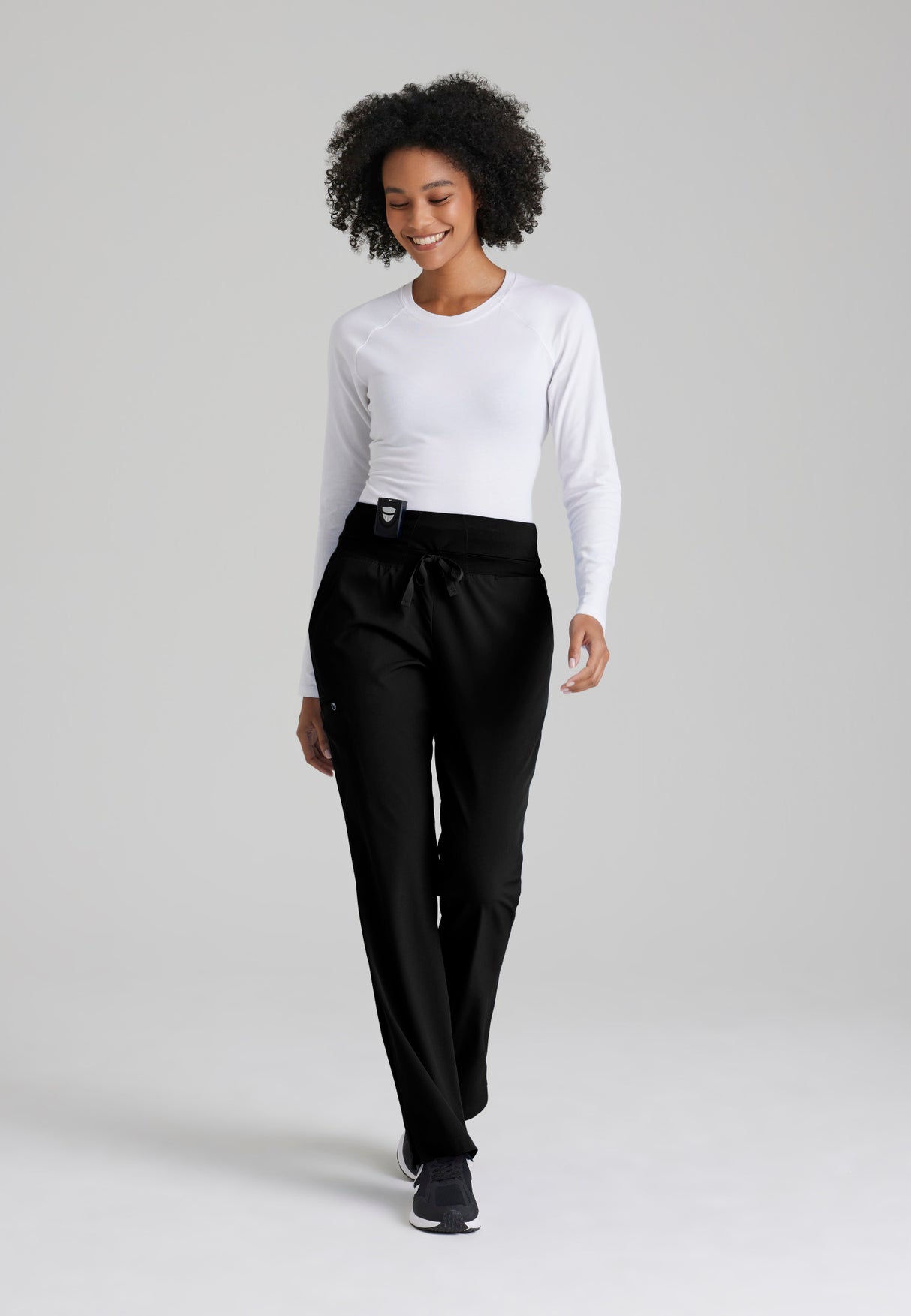 Barco One Women's Stride 5-Pocket Mid-Rise Straight-Leg Petite Pant