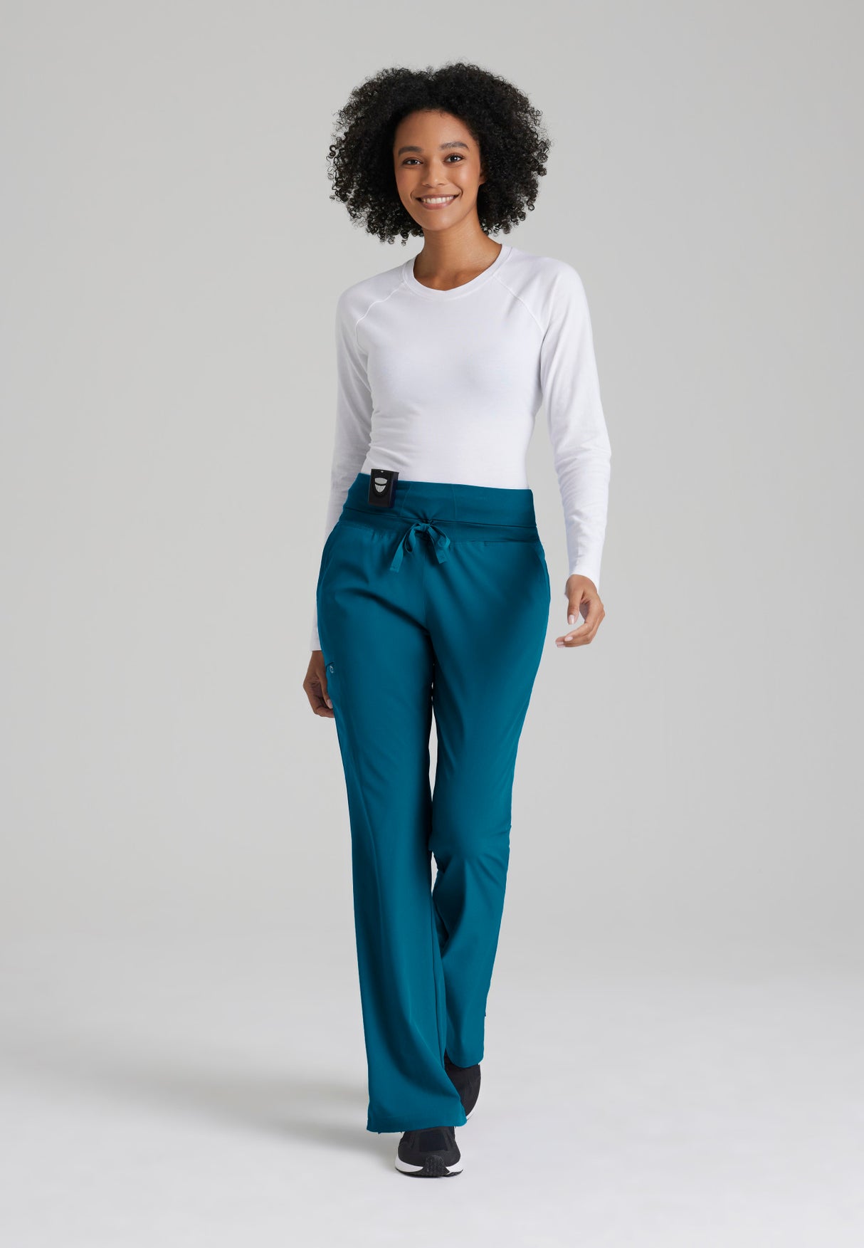 Barco One Women's Stride 5-Pocket Mid-Rise Straight-Leg Pant