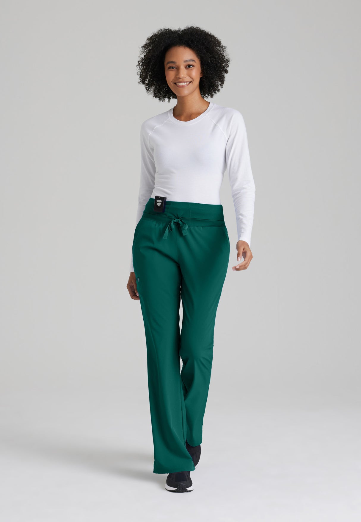 Barco One Women's Stride 5-Pocket Mid-Rise Straight-Leg Pant