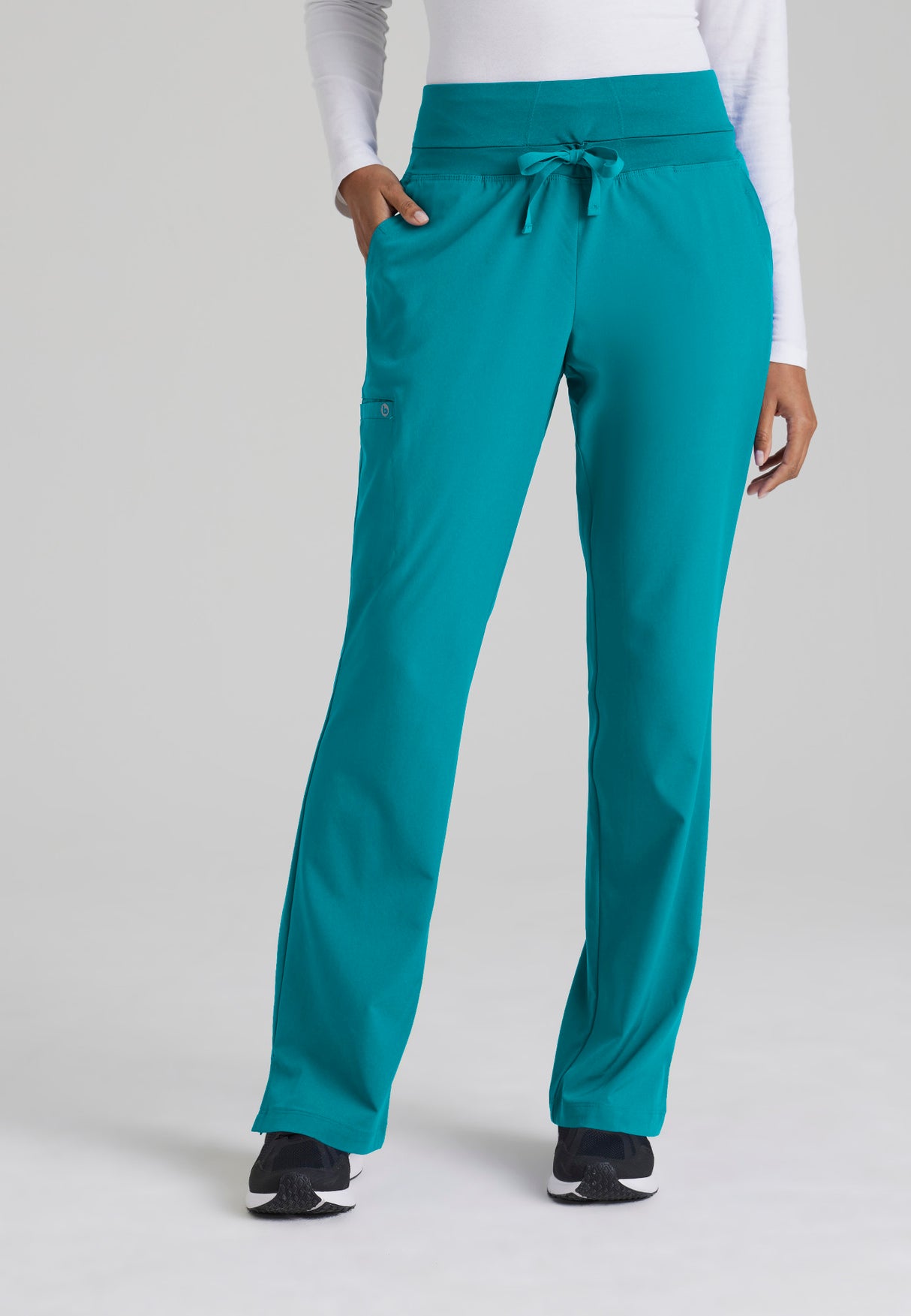 Barco One Women's Stride 5-Pocket Mid-Rise Straight-Leg Petite Pant