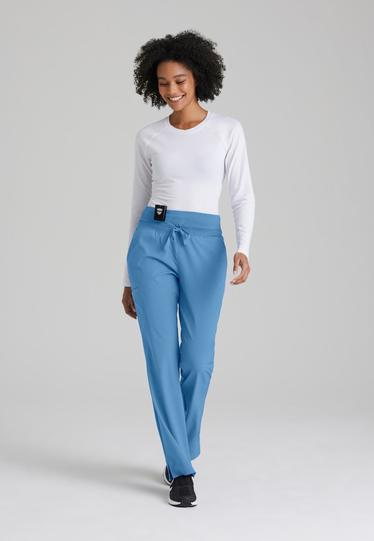 Barco One Women's Stride 5-Pocket Mid-Rise Straight-Leg Petite Pant