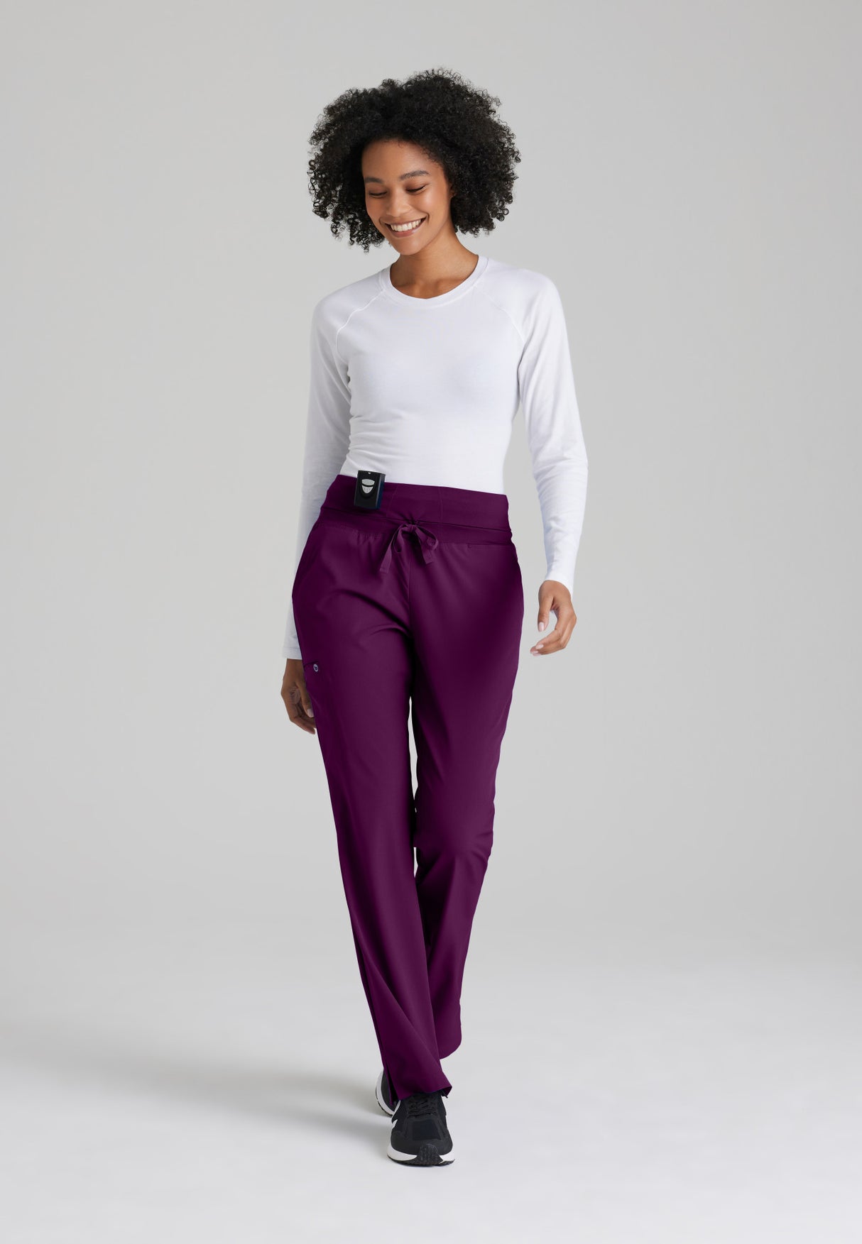 Barco One Women's Stride 5-Pocket Mid-Rise Straight-Leg Petite Pant