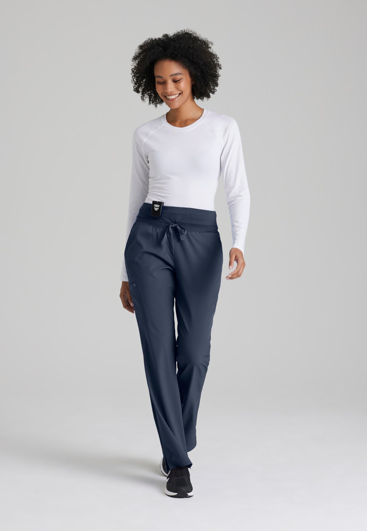Barco One Women's Stride 5-Pocket Mid-Rise Straight-Leg Petite Pant