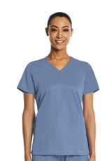 Elements Originals Women's Basic 2-Pocket V-Neck Scrub Top