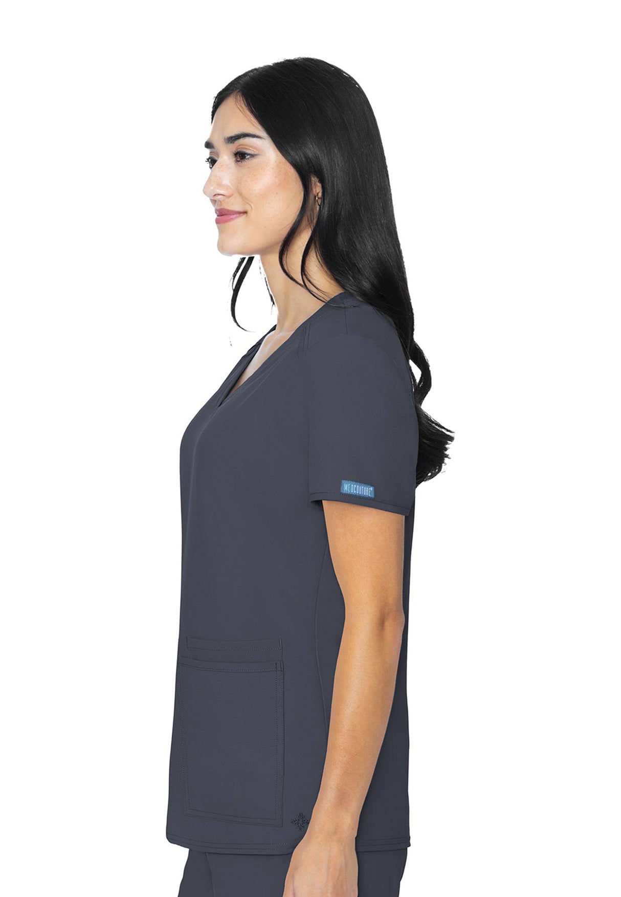 Med Couture Women's 3-Pocket V-Neck Top