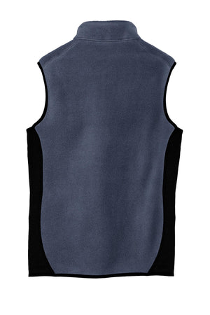 Port Authority® R-Tek® Pro Fleece Full-Zip Vest - Navy Heather/Black