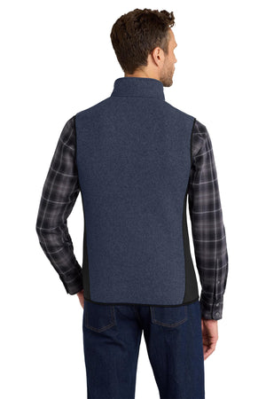 Port Authority® R-Tek® Pro Fleece Full-Zip Vest - Navy Heather/Black