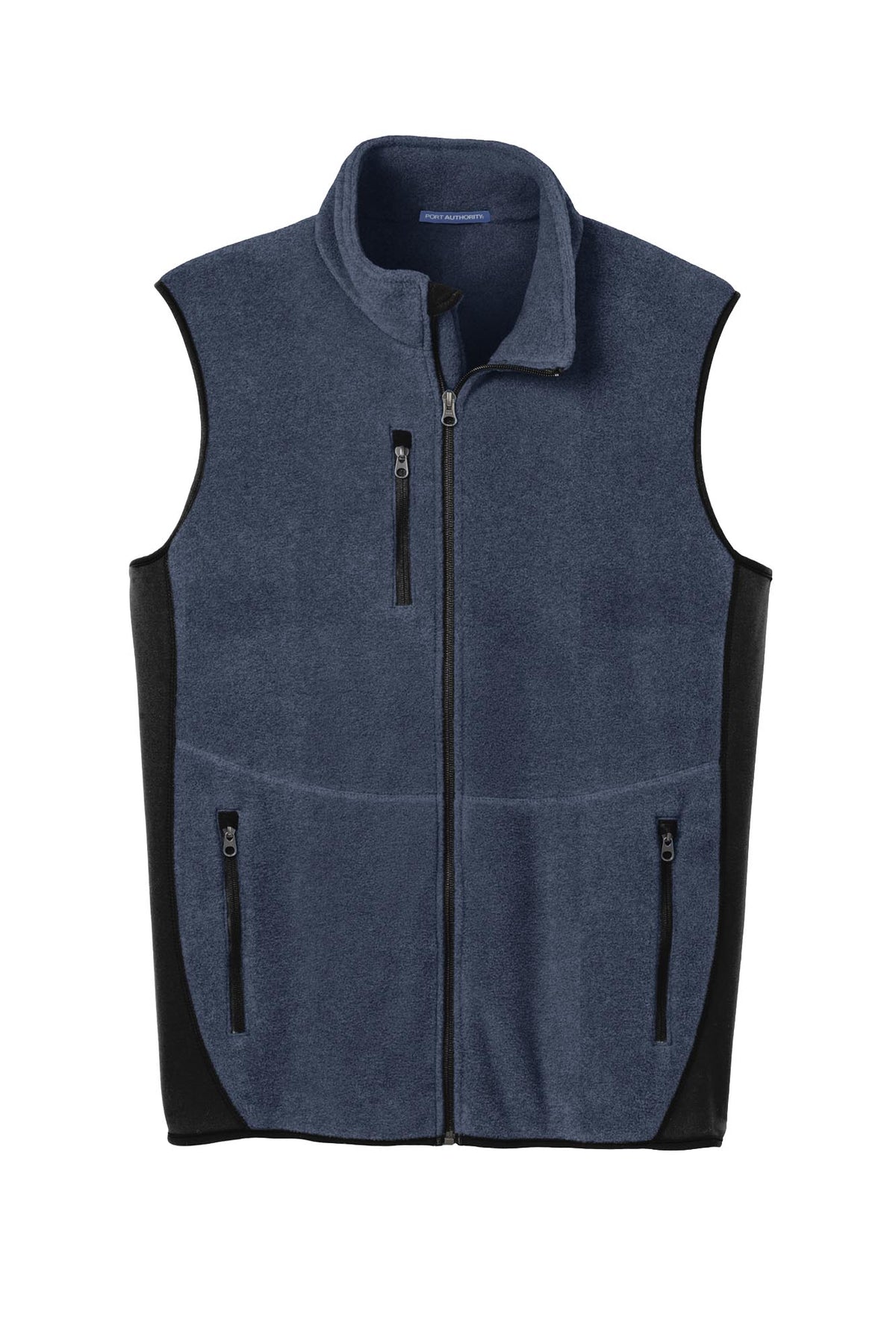 Port Authority® R-Tek® Pro Fleece Full-Zip Vest - Navy Heather/Black