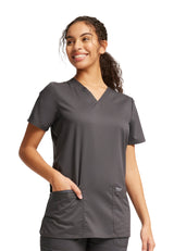 Cherokee Workwear Women's 3-Pocket V-Neck Top